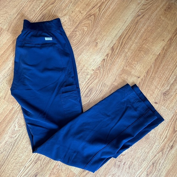 Figs Pants - Figs Technical Collection Navy Blue Cargo Scrub Pants